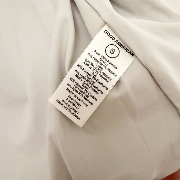 🆕 ✨ GOOD AMERICAN | Metallic Silver Sequin Crop Jacket | Size Small (S) ✨ - Picture 10 of 13